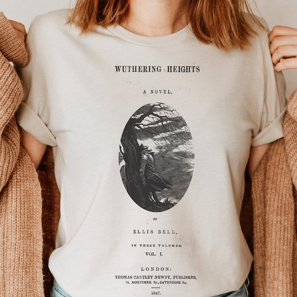 Wuthering Heights Emily Bronte T-Shirt Geschenk für Schriftsteller Leser Leser Leseratte