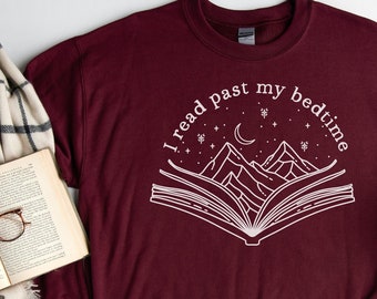 I Read Past My Bedtime Sweatshirt Süßes Geschenk für Leser Leseratte Bibliophile Bibliothekarin