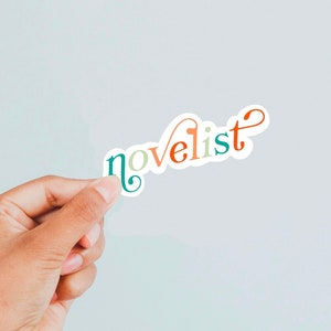 Romanschrijver Inspirerende motiverende schrijfsticker voor schrijver Auteur