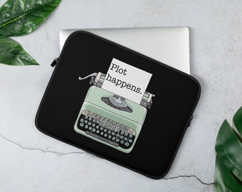 Scrittore Autore Funny Cute Typewriter Laptop Sleeve