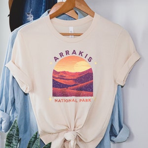 Arrakis National Park T-Shirt, Inspired by Dune, Author Herbert, Science Fiction Parody Vintage Tee, Unisex Shirt