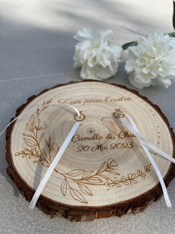 Porte clé de mariage personnalisable en bois - chic & moderne