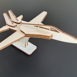 Customizable wooden fighter plane