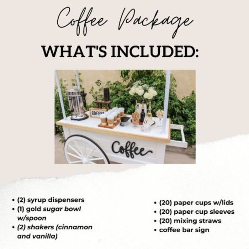 Coffee Station for Wedding Bridal Shower / Coffee Bar / Table Etsy