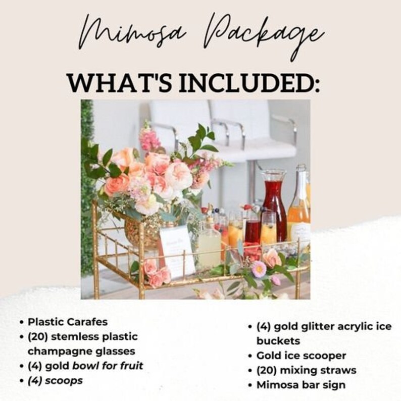 Mimosa Bar Kit /mimosa Bar Station / Mimosa Bar Package Etsy