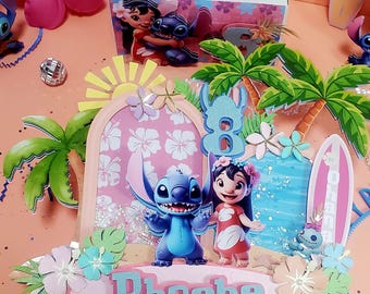Lilo & Stitch Party Decor| Stitch Cake Topper| Stitch Birthday Decor| Stitch Theme Decor