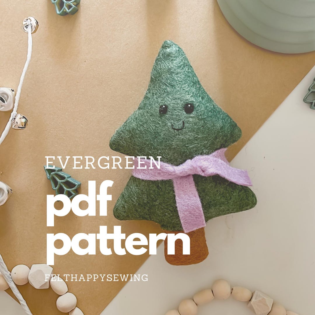 Evergreen Tree Sewing Pattern | PDF and SVG | DIY Felt Pattern ...
