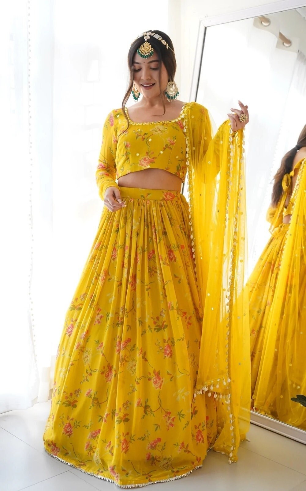 Yellow Lehenga Choli Designer Party Wear Lengha Choli Indian - Etsy  Singapore