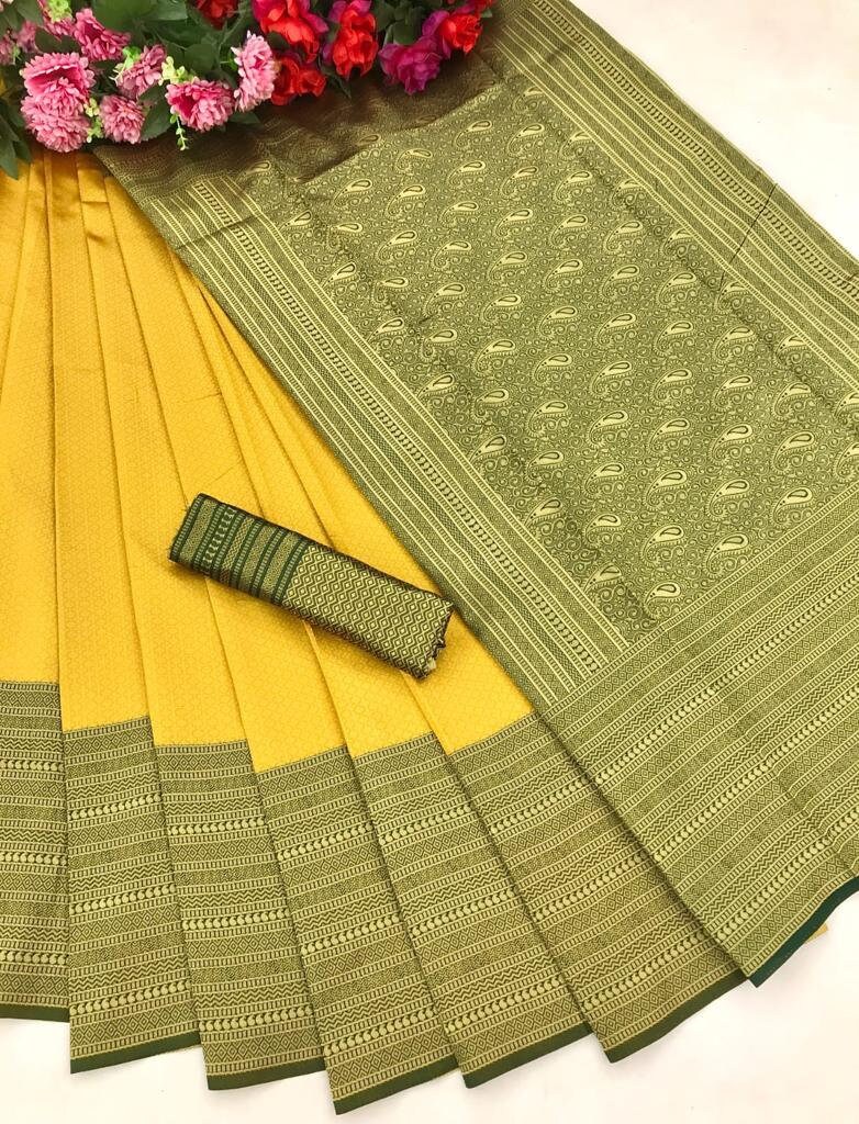 Gold Yellow Color Kanchipuram Silk Saree Bollywood Style Saree Party Wear  Saree Wedding Wear Saree Banarasi Saree, Saree With Blouse - Etsy