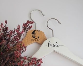 Personalized bride and groom hanger, Bridesmaid gift, Wedding detail, Bridal Hanger, Wedding dress