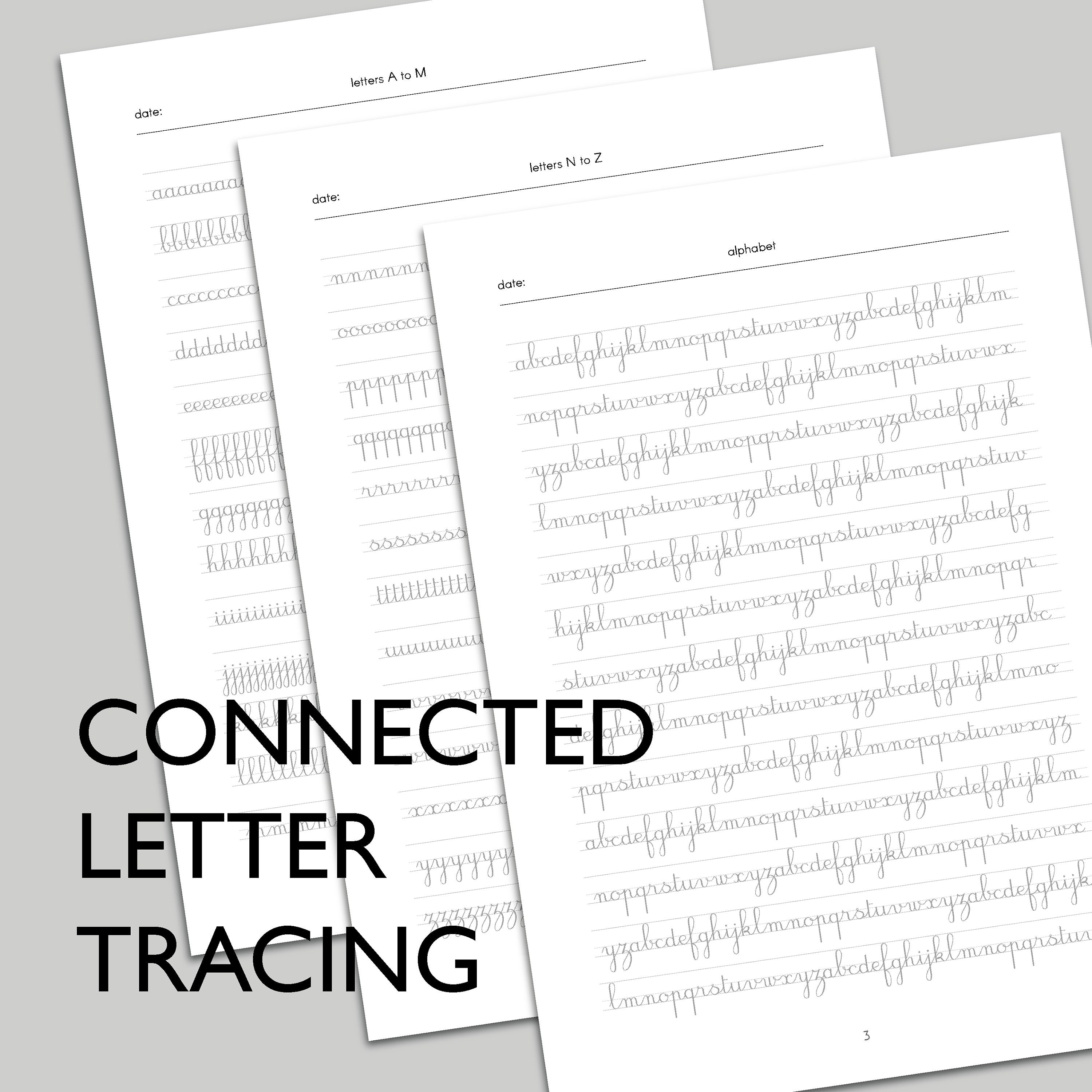 Cursive Handwriting Practice Sheets - 20 Page Neat Handwriting Guide ...