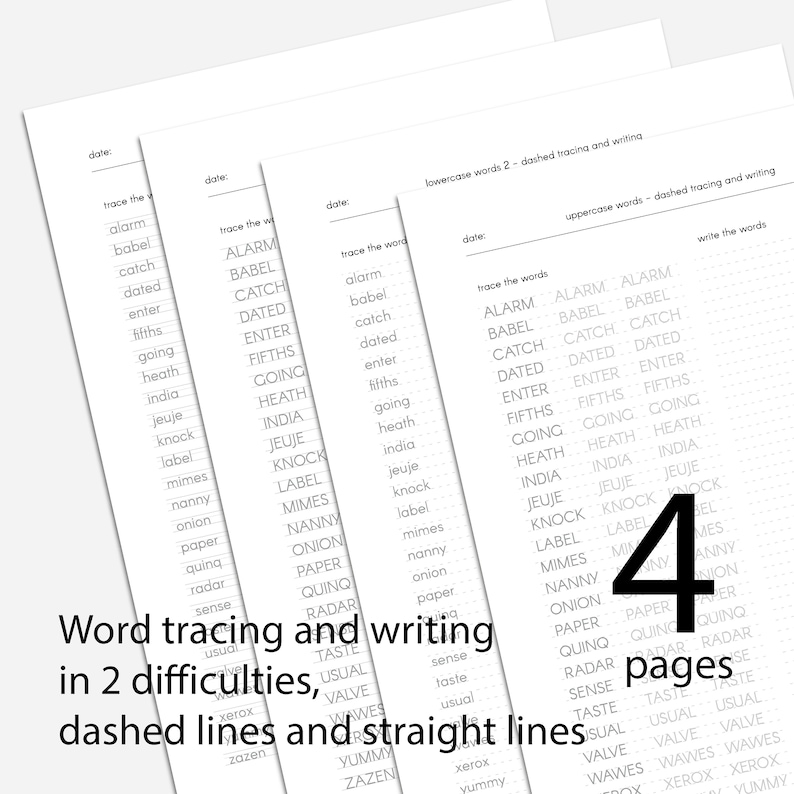 Print Handwriting Practice Sheets - 20 Page Neat Handwriting Guide ...