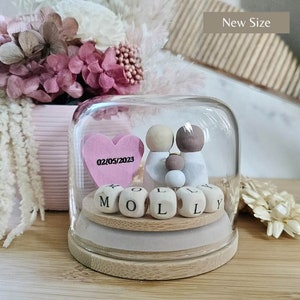 Miscarriage/Infancy Loss Personalized Wording Baby Angel Miniature Globe Pick your Skin tones, Clothing & Heart Colour image 4