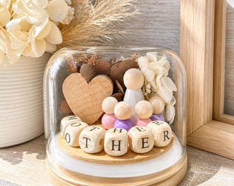 Floral Grandma, Mom, Godmother Ornament Globe | Personalized Grandma Gift | Family Keepsake Decor