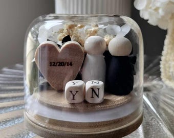 Personalized Floral Couple Keepsake | Wedding/Anniversary Love Globe | Custom Mr & Mrs Gift | Valentine’s Present