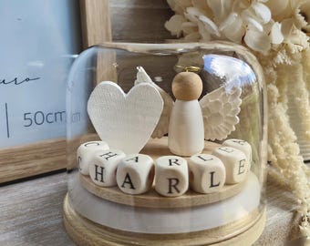 Personalised Memorial Gift | Sympathy Keepsake | Loss of Loved One | Remembrance Dome | Baby Loss Angel