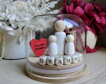 Mothers Day Gift - Family Mega Globe - Pick your Family Members, Skin Tones & Heart/Clothing Colours