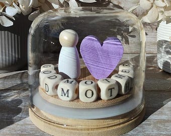 Will You Be My Godmother Dome | Personalised Godparent Gift | Baptism and Christening Keepsake