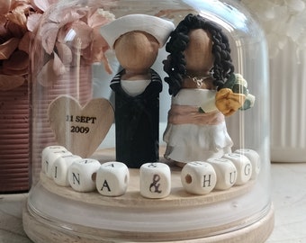 Handcrafted Wedding Globe | Custom Photo Keepsake for Couple | Anniversary, Engagement Keepsake | Mr & Mrs