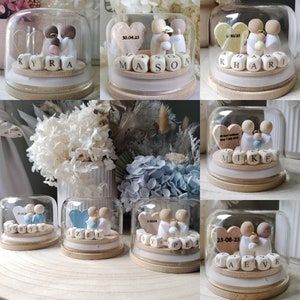 Miscarriage/Infancy Loss Personalized Wording Baby Angel Miniature Globe Pick your Skin tones, Clothing & Heart Colour image 6