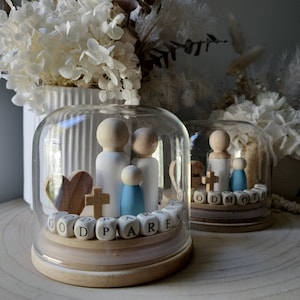 Godparents/Godmother/Godfather Mega Globe - Pick your people, Skin Tones & Heart/Clothing Colours