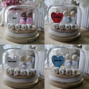 Miscarriage/Infancy Loss Personalized Wording Baby Angel Miniature Globe Pick your Skin tones, Clothing & Heart Colour image 7
