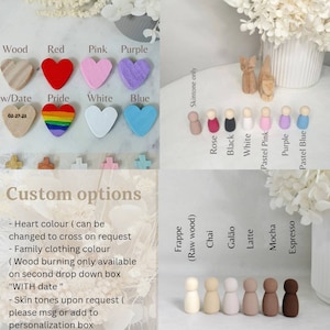 Miscarriage/Infancy Loss Personalized Wording Baby Angel Miniature Globe Pick your Skin tones, Clothing & Heart Colour image 3