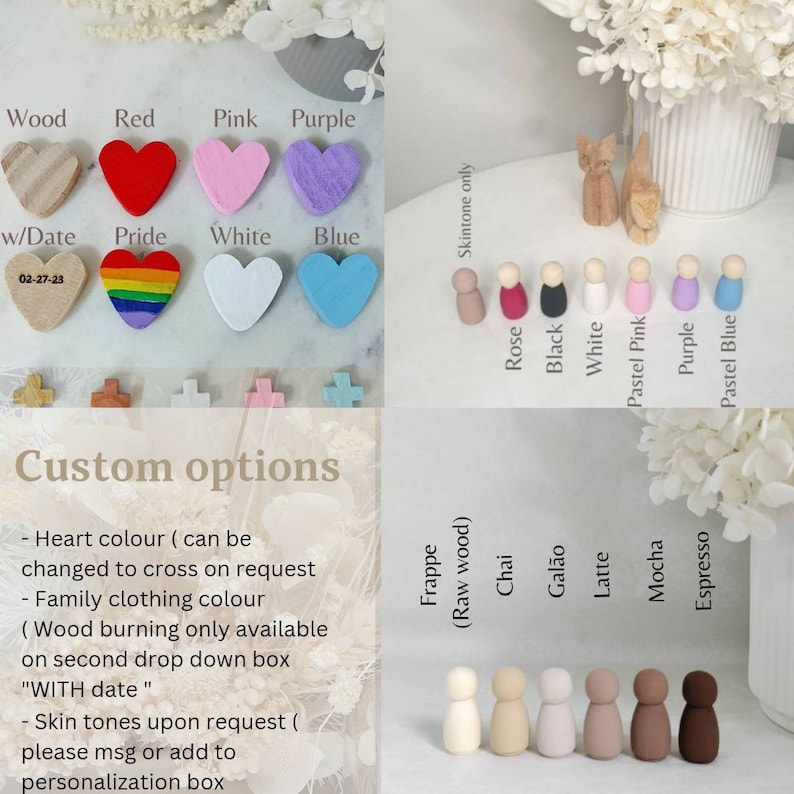 Miscarriage/Infancy Loss Personalized Wording Baby Angel Miniature Globe Pick your Skin tones, Clothing & Heart Colour image 3
