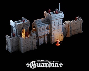 Defensive Post Miniatur - DnD Gelände - Wargaming | Burgmauer  | Pathfinder | Terrain 28mm/32mm | Kingdom of Guardia - Dalla Croce Studios