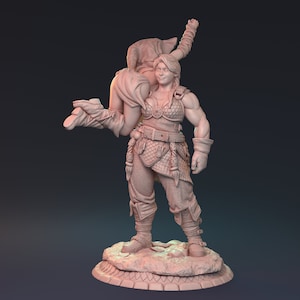 Türsteherin Miniatur | Bianka | Taverne NPC | Bandit | 32mm/75mm | Tabletop | RPG | Pathfinder | DnD | HardWitch Games