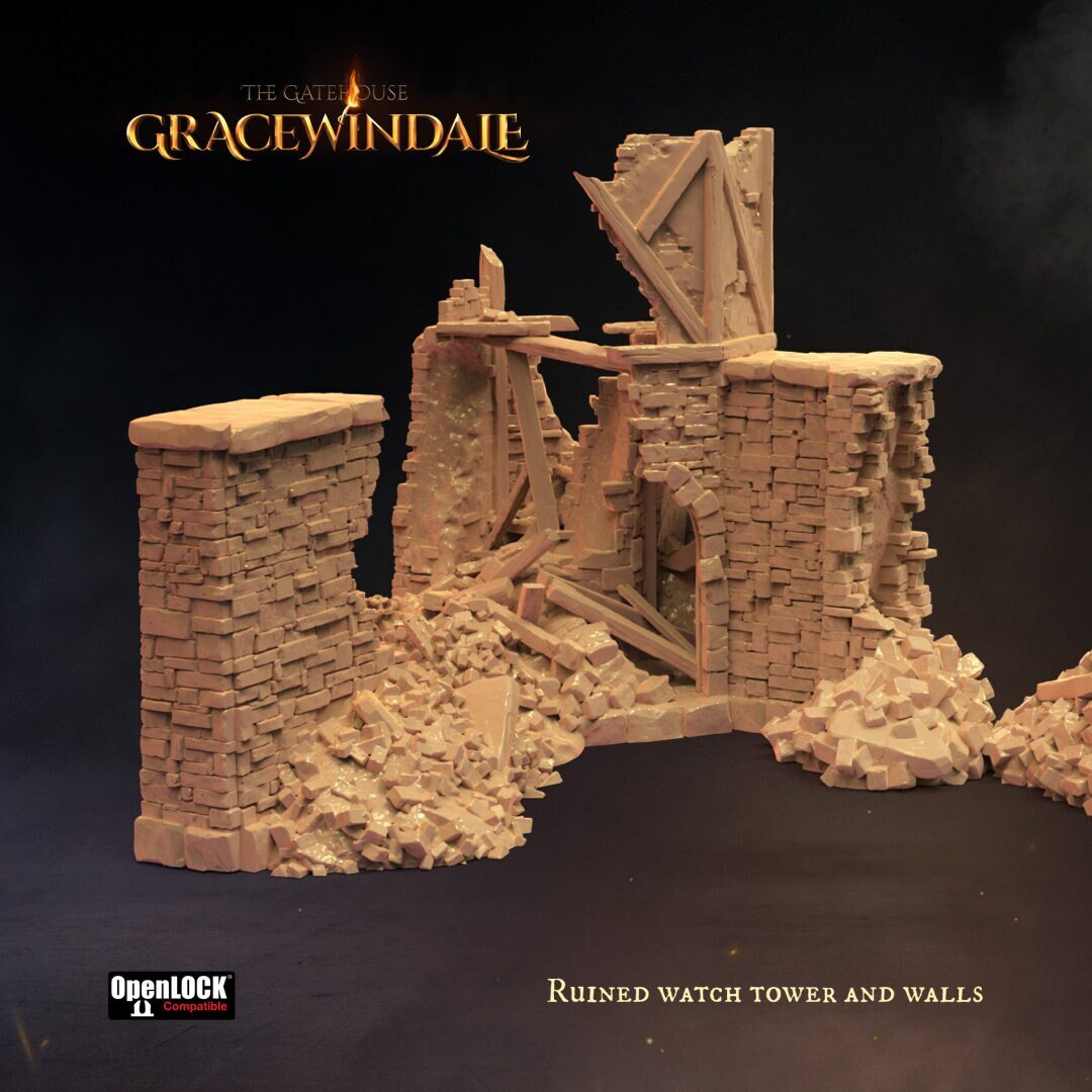 Sci-Fi Gelände: Wachturm-Set – Verlassenes Design Für Tabletop-Spiele