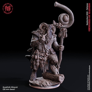 Goatfolk Wizard Miniatur | Warlock | Kultist | Tabletop | RPG | Pathfinder | D&D | Flesh Of Gods