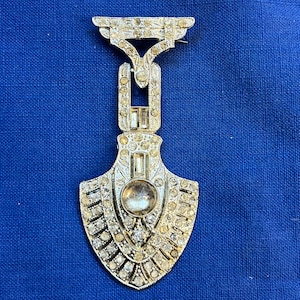 Antique art deco two piece pin and pendant - rare and unusual design