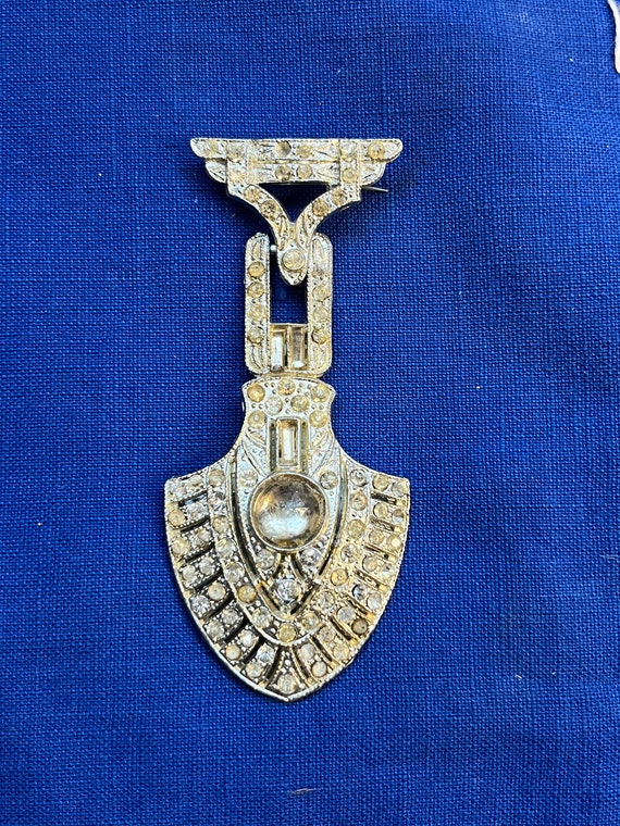 Antique art deco two piece pin and pendant - rare 