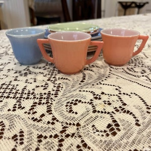 Hazel Atlas child’s tea set components -1940s child’s play tea set