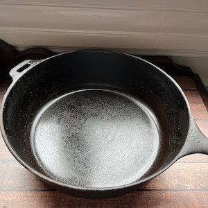 Unmarked Wagner 11 Cast Iron Deep Double Skillet Set, restored