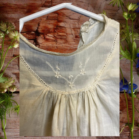 Sweet Edwardian cream colored child’s dress - ant… - image 3