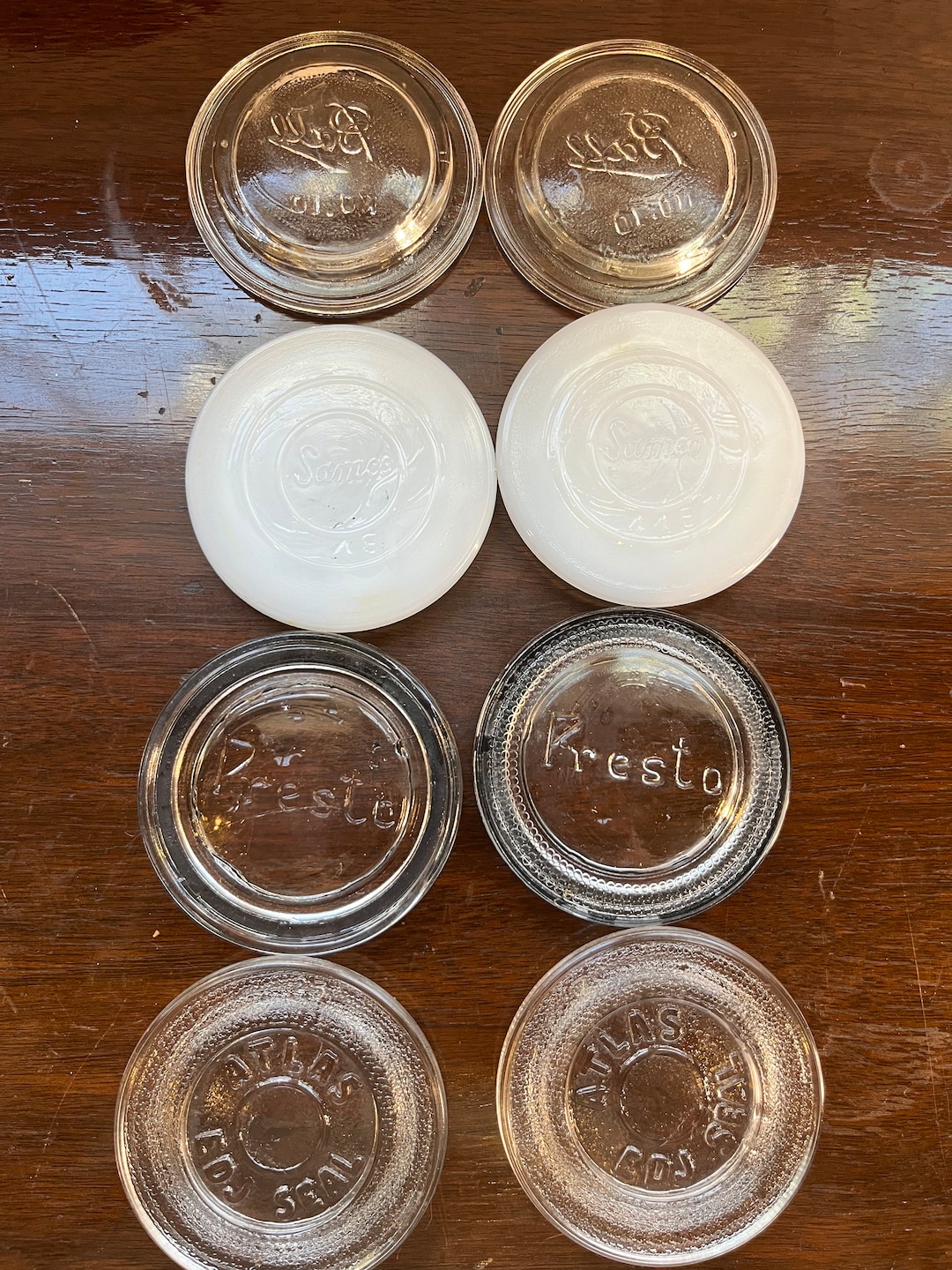 Canning Jar Lids Ball, Atlas, Presto Glass and Milk Glass Vintage Etsy