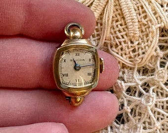 Vintage Bulova watch face - gold filled 10k- no band