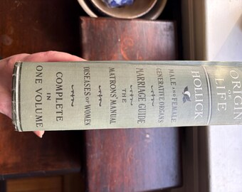 Dr Hollicks Complete Works - The Origin of Life - Antique Medical Book with illustrations - 1902 -McKay