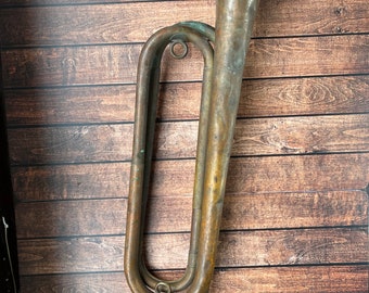 Antique Boy Scout bugle - brass bugle - US regulation