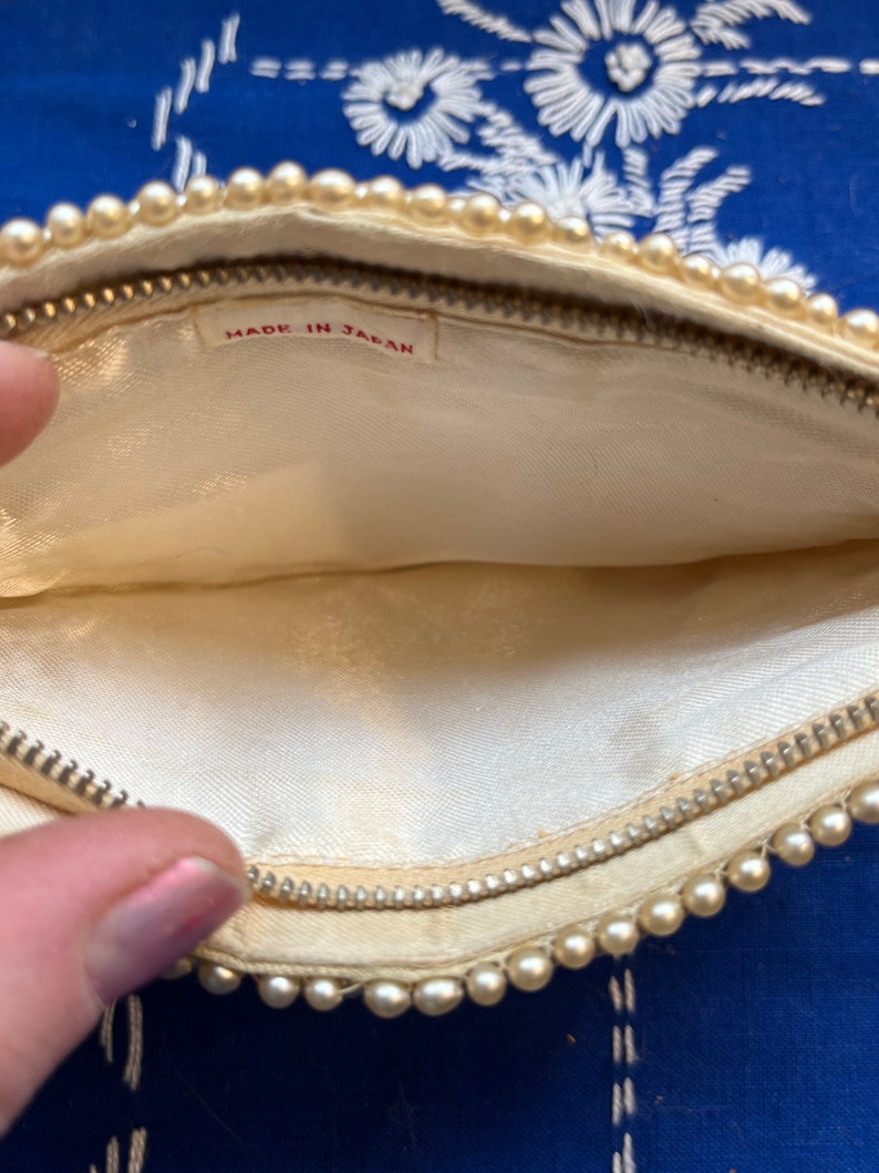 Vintage La Regale Style Clutch Pearl and Bugle Bead Made in Japan Etsy
