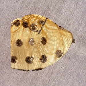 Vintage tulle, sequin and silk evening bag includes original mirror image 4