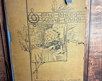 Birds Christmas carol with original RARE dust jacket - 1888 Houghton Mifflin