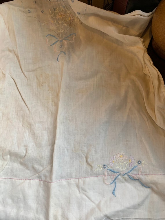 Antique Edwardian childs' night dress - embroider… - image 3