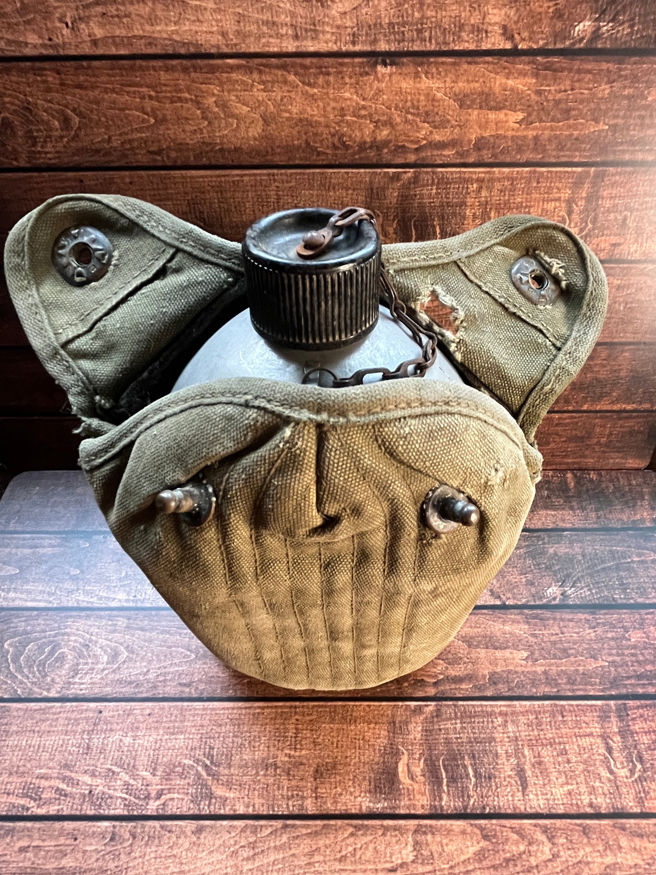 World War 2 Canteen, Cup and Carrying Case Pieces Marked 1943 and 1944 ...