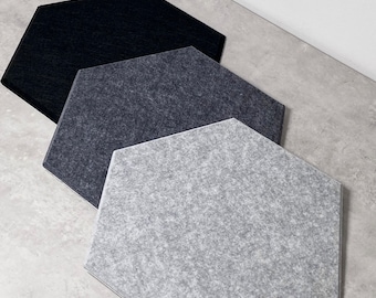 Acoustic Wall Panels | Sound Dampening Geometric Wall Art | Hexagon Felt Pin Boards | UK