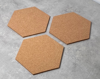 Cork Pin Boards | Hexagonal Wall Panels | Geometric Art Sound Diffusing Tiles | UK