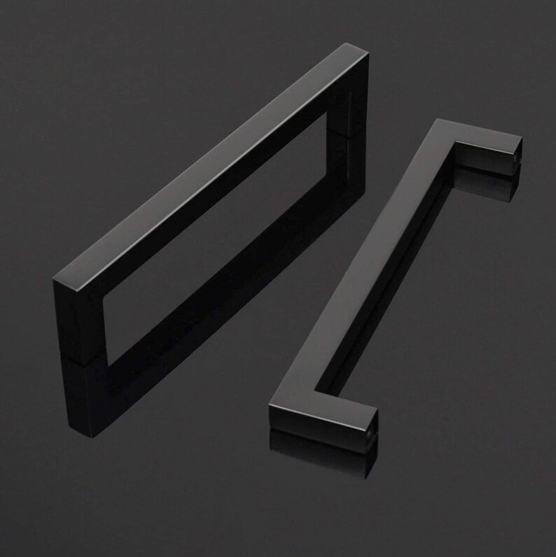Matte Black Square D Handles Sleek & Minimalist Quality Etsy UK
