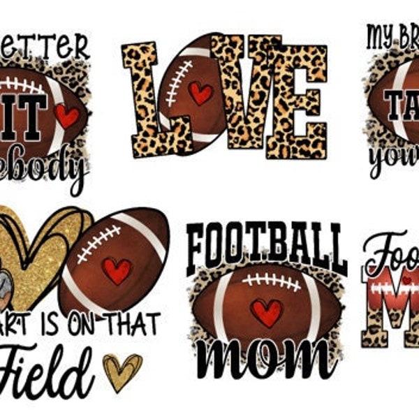 Football PNG Bundle | Sublimation PNG | Peace Love Football | Instant Download | Football Mom | Football Shirt | Sports Momma | Image File
